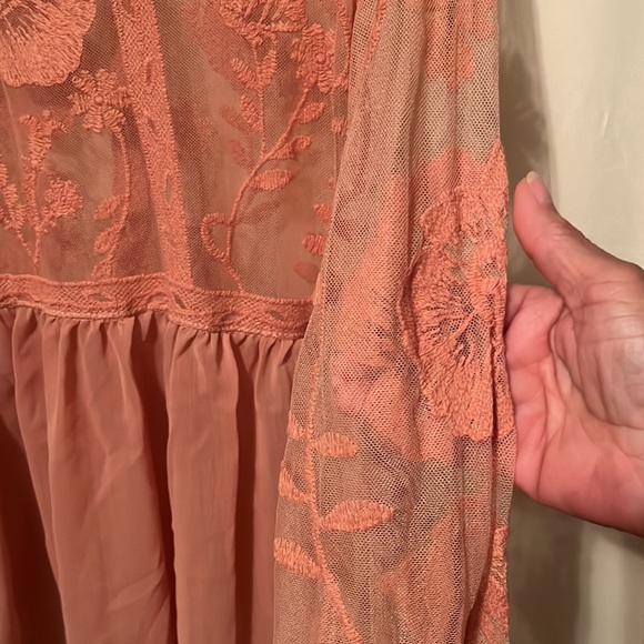 Xhilaration Sheer Coral Top XL - Picture 5 of 9